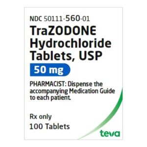 Trazodone HCl 50 mg Tablet 100 Tablets