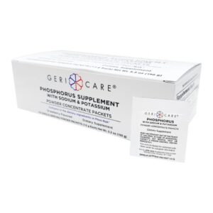Dietary Supplement Geri-Care Phosphorus / Sodium / Potassium 250 mg -160 mg – 280 mg Strength Oral Powder 100 per Box Strawberry Flavor