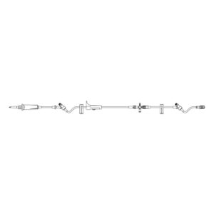 Primary IV Administration Set SafeDay Gravity 2 Ports 15 Drops / mL Drip Rate Without Filter 125 Inch Tubing Solution Without Flow Regulator