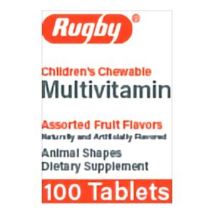 Multivitamin Supplement Vitamin / Minerals Chewable Tablet 100 per Bottle