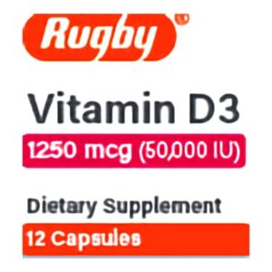 Vitamin Supplement Vitamin D3 1250 mcg Strength Capsule 12 per Bottle