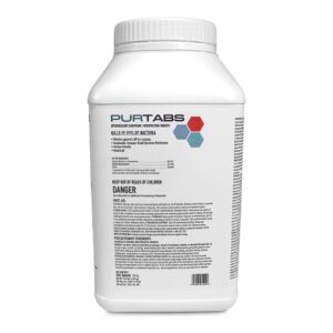 Surface Disinfectant Cleaner Pur Tabs Broad Spectrum Dissolving Tablet 13.1 Gram Bottle Bleach Scent NonSterile