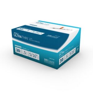 Standard Insulin Syringe with Needle AIMSCO 0.5 mL 5/16 Inch 30 Gauge NonSafety Ultra Thin Wall
