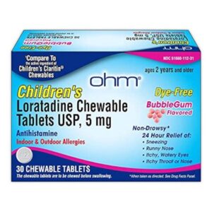Children’s Allergy Relief 5 mg Strength Chewable Tablet 30 per Box