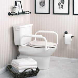Toilet Safety Rail Moen Standard White Aluminum