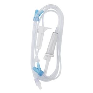 Primary IV Administration Set SafeDay Gravity 2 Ports 15 Drops / mL Drip Rate Without Filter 84 Inch Tubing Solution Without Flow Regulator