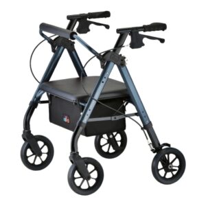 4 Wheel Rollator New Star HD Petite Blue Adjustable Height / Folding Aluminum Frame