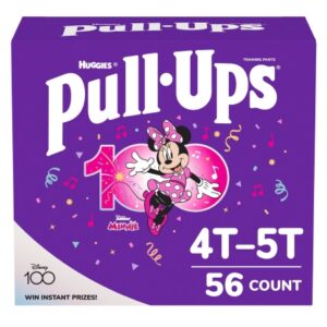 Female Toddler Training Pants Pull-Ups Size 4T to 5T Disposable Moderate Absorbency