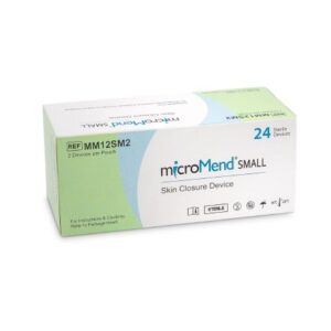 Skin Closure Strip MicroMend 12 X 28 mm Polyurethane Film / Metal Cantilever Spring Strip Clear / Metal