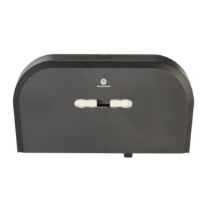 Toilet Paper Dispenser GP Pro Black Plastic Manual 9 Inch Roll Wall Mount
