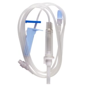 IV Pump Set Baxter Pump 1 Port 10 Drops / mL Drip Rate Without Filter 76 Inch Tubing Solution