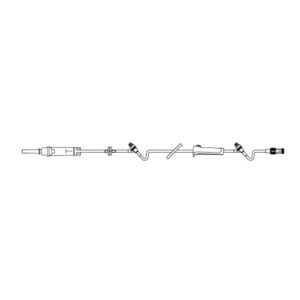 IV Pump Set Clearlink Pump 2 Ports 10 Drops / mL Drip Rate Without Filter 96 Inch Tubing Solution