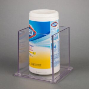 Sanitizer Wipe Holder Poltex Counter Top 1 Tub of Sanitizer Wipes Clear 6 X 5.1 X 5.1 Inch PETG