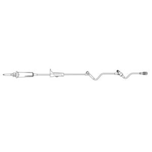 Primary IV Administration Set Outlook Pump Filterflow Gravity 2 Ports 10 Drops / mL Drip Rate Without Filter 88 Inch Tubing Solution Without Flow Regulator