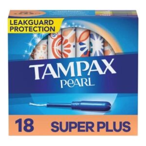 Tampon Tampax Pearl Super Plus Absorbency Plastic Applicator Individually Wrapped