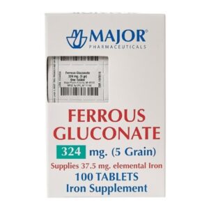 Mineral Supplement Major Iron 324 mg Strength Tablet 100 per Box