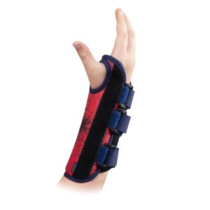 Wrist Brace DonJoy Advantage Comfort Featuring Marvel Aluminum / Foam / Nylon Left Hand Black / Red Youth Size