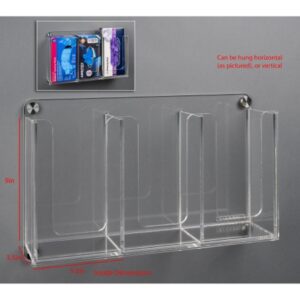 Glove Box Holder Poltex Wall Mount 3 Boxes of Gloves Clear 5-1/2 X 9 X 3-1/2 Inch Acrylic