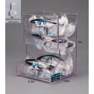 Protective Eyewear Holder Poltex Wall Mount Clear 9 X 6.3 X 5.8 Inch PETG
