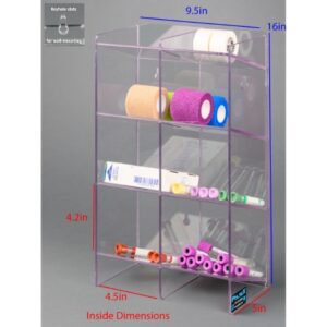 Phlebotomy Organizer Poltex Clear PETG 2 Column Countertop / Wall Mount