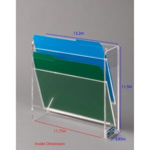 File Holder Poltex 11-1/2 x 11-3/4 X 12-1/5 Clear
