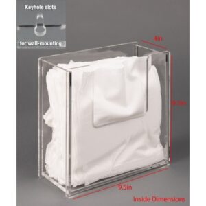 Wiper Holder Poltex Clear Acrylic Manual One Compartment Wall Mount