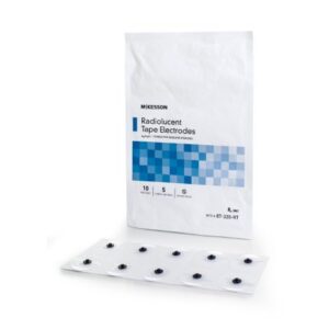 ECG Monitoring Electrode McKesson Snap Connector Conductive Adhesive Gel Tape Backing Adult Radiolucent 5 per Pack