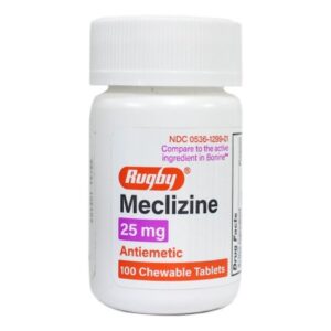 Nausea Relief Rugby 25 mg Strength Chewable Tablet 100 Per Bottle