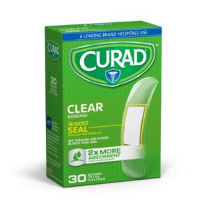 Adhesive Strip Curad 3/4 X 3 Inch Plastic Rectangle Clear Sterile