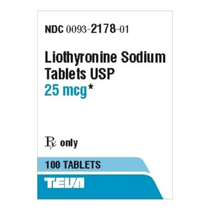 Liothyronine Sodium 25 mcg Tablet 100 Tablets