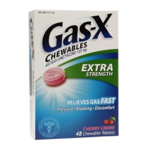 Gas Relief Gas-X 125 mg Strength Chewable Tablet 48 per Bottle