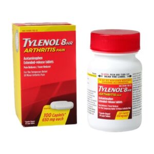 Pain Relief Tylenol Arthritis 650 mg Strength Acetaminophen Caplet 100 per Bottle
