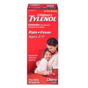 Children’s Pain Relief Children’s Tylenol 160 mg / 5 mL Strength Acetaminophen Oral Suspension 4 oz.