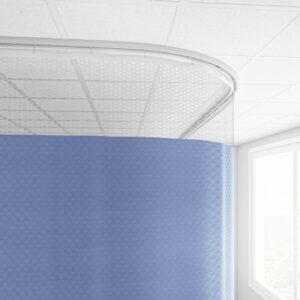 Antimicrobial Cubicle Curtain Blue Moon 20 Inch Mesh 92 X 144 Inch