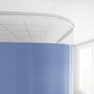 Antimicrobial Cubicle Curtain Blue Moon 20 Inch Mesh 92 X 216 Inch