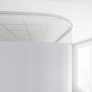 Antimicrobial Cubicle Curtain White 20 Inch Mesh 72 X 92 Inch