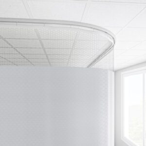 Antimicrobial Cubicle Curtain White 20 Inch Mesh 92 X 216 Inch