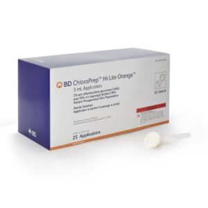 Skin Prep Solution ChloraPrep Hi-Lite Orange 3 mL Foam Applicator 2% / 70% Strength CHG (Chlorhexidine Gluconate) / Isopropyl Alcohol Sterile