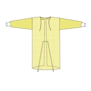 Protective Procedure Gown X-Large Yellow NonSterile Not Rated Disposable