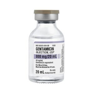Gentamicin Sulfate 40 mg / mL Intramuscular or Intravenous Injection 20 mL