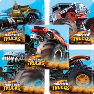 SmileMakers 100 per Box Hot Wheels Monster Truck Sticker 2-1/2 Inch