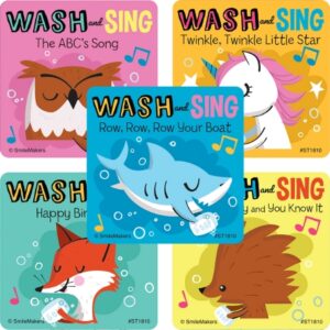 SmileMakers 100 per Roll Hand Wash & Sing Sticker 2-1/2 Inch