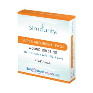 Super Absorbent Dressing Simpurity 4 X 4 Indc Square