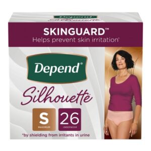 Female Adult Absorbent Underwear Depend Silhouette Waistband Style Small Disposable Heavy Absorbency