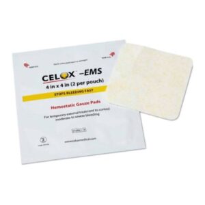 Hemostatic Dressing Celox EMS 4 X 4 Inch 2 per Pack Sterile