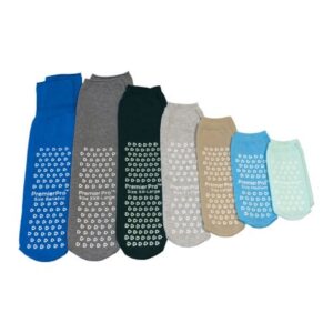 Slipper Socks PremierPro Unisex Adult X-Large Double Tread Single Patient Use Gray