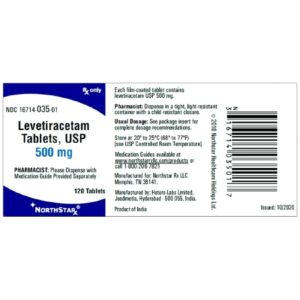 Levetiracetam 500 mg Tablet 120 Tablets