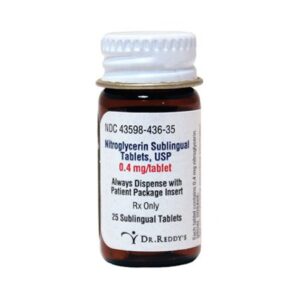 Nitrostat Nitroglycerin 0.4 mg Tablet 25 Tablets