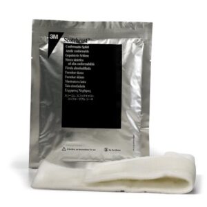 Padded Precut Splint 3M Scotchcast Quick Step Double Sided Felt 2 X 10 Inch Felt / Fiberglass White