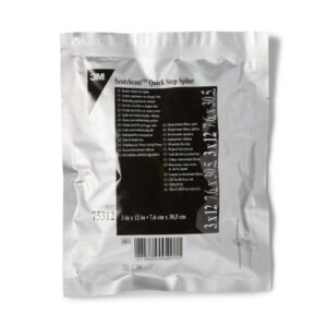 Padded Precut Splint 3M Scotchcast Quick Step Double Sided Felt 3 X 12 Inch Felt / Fiberglass White